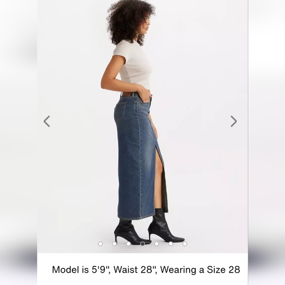 Levi's ANKLE COLUMN SKIRT Size 28 - Picture 4 of 6